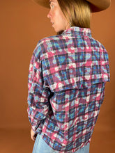 Load image into Gallery viewer, VTG 70&#39;s/80&#39;s Western Style Cotton Plaid Print Shirt 12-14