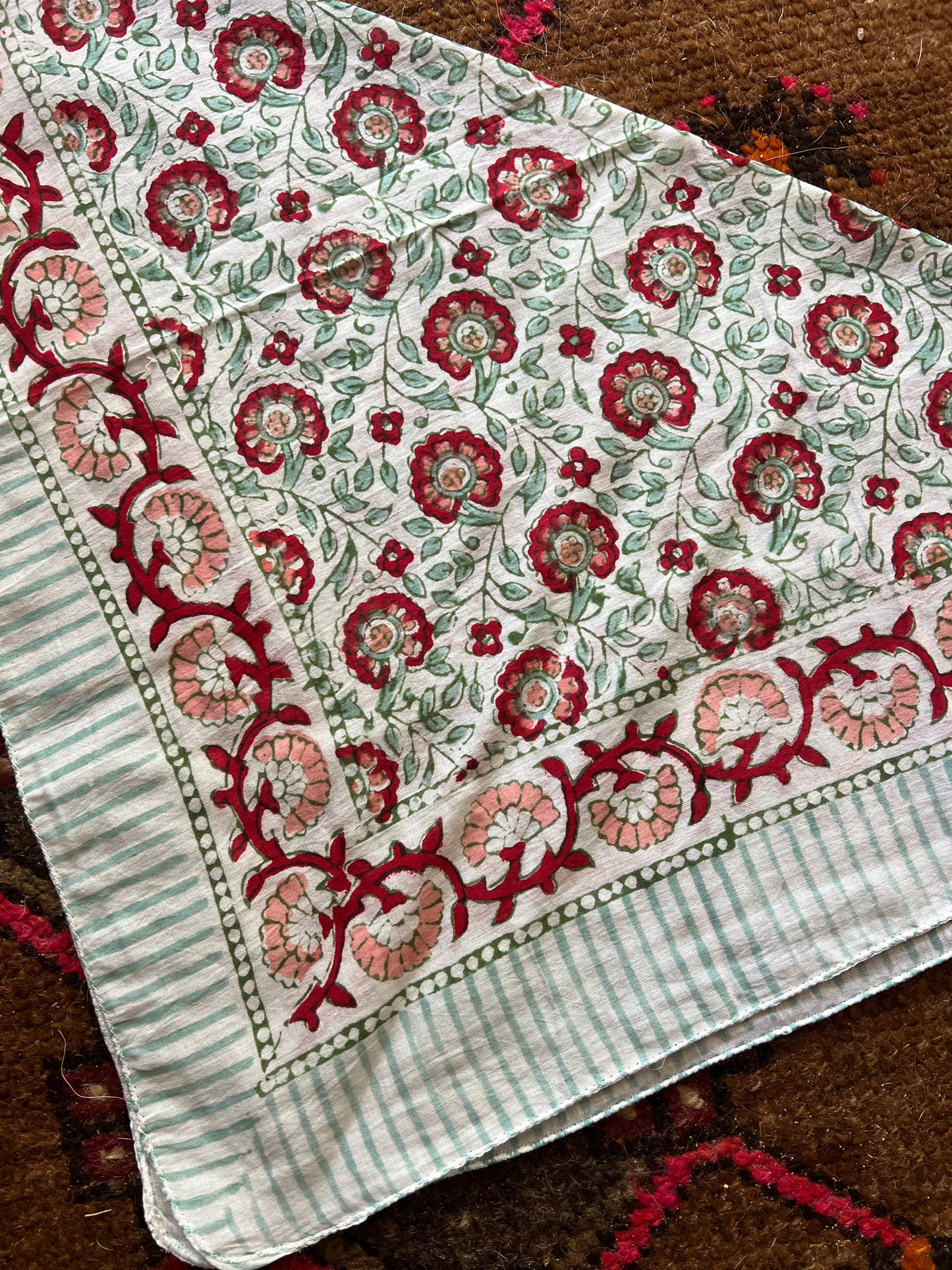 BOOTS ARE MY ROOTS Hand Dyed Cream Floral Bandana
