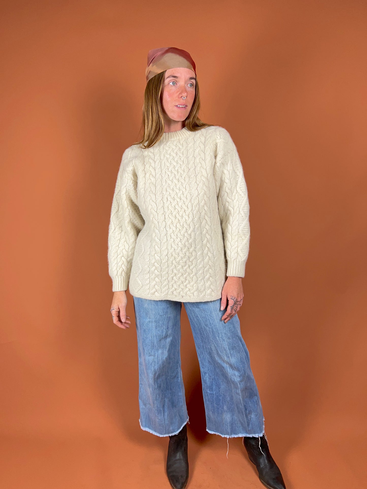 VTG 80’s Australian Wool Fisherman Knit Jumper 8-10