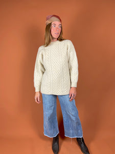 VTG 80’s Australian Wool Fisherman Knit Jumper 8-10