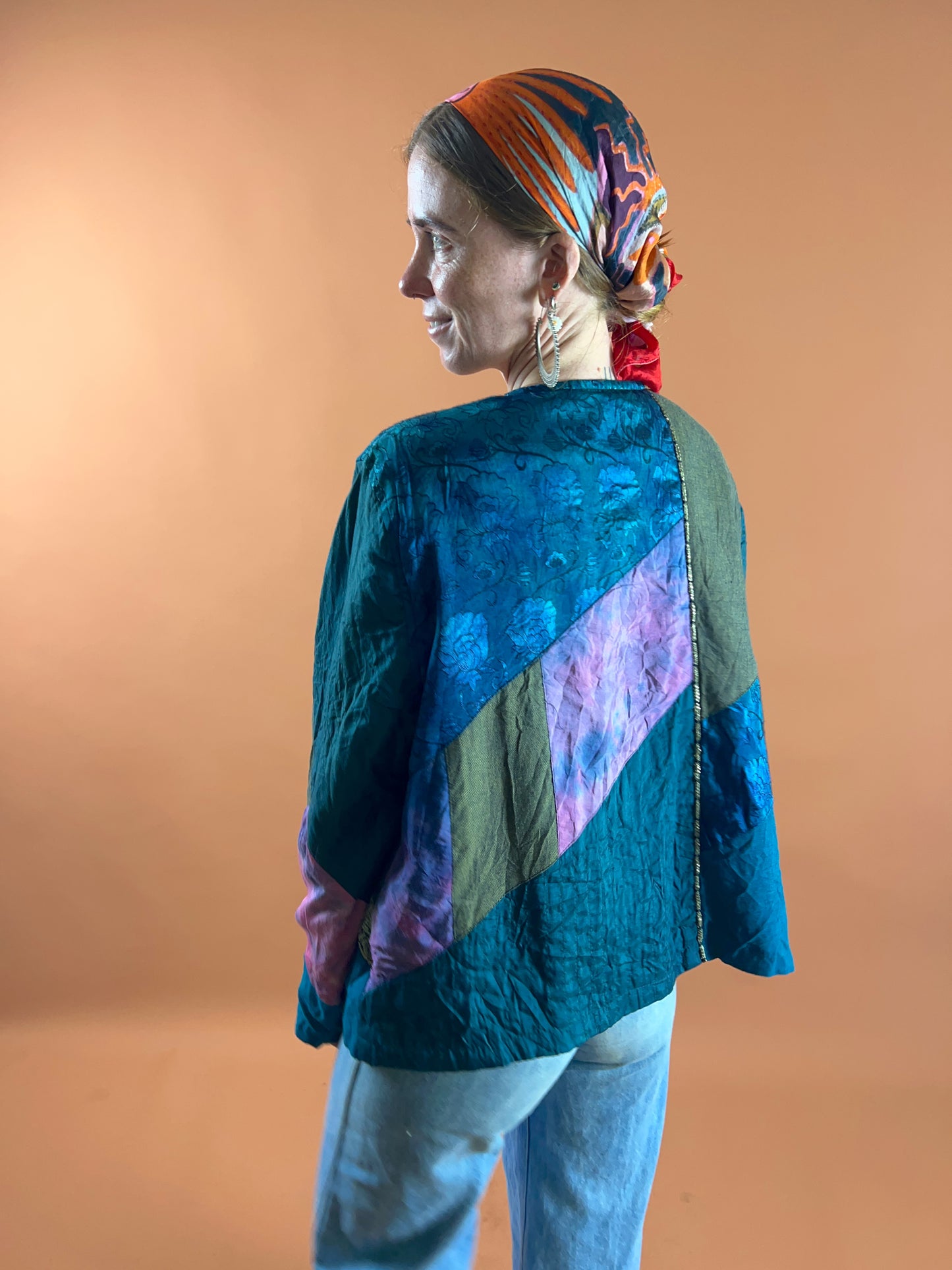 VINTAGE 70's/80's Patchwork Paisley Jacket 12-14