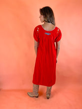 Load image into Gallery viewer, VTG 70&#39;s Oaxacan Embroidered Dress 10-12