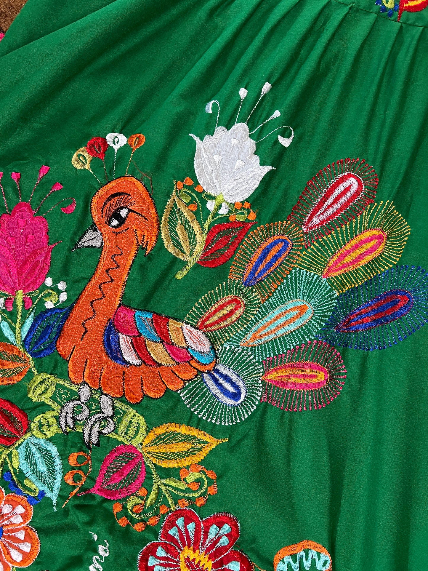VINTAGE 80's Mexican Embroidered Dress 14-16