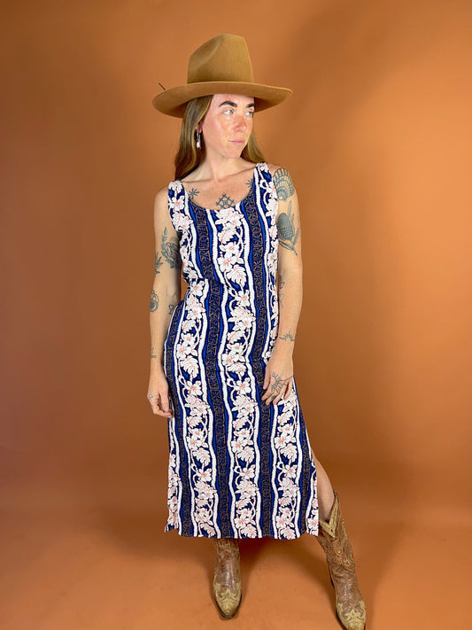 VINTAGE 90’s Floral Hawaii Print Cotton Dress 12