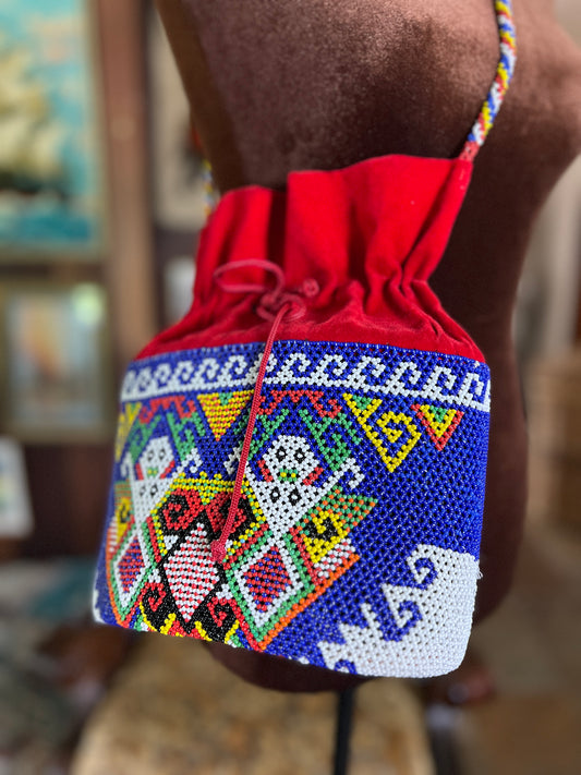 VINTAGE 80's/90's Moti Beaded & Velvet Bag