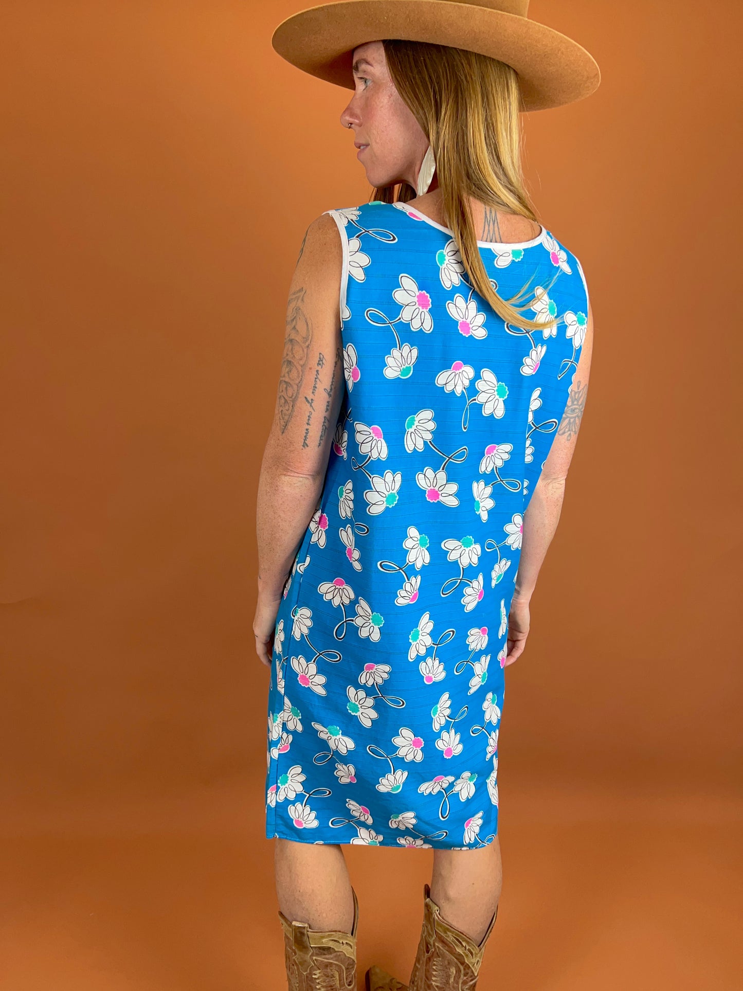 VINTAGE Floral Midi Dress 12-14