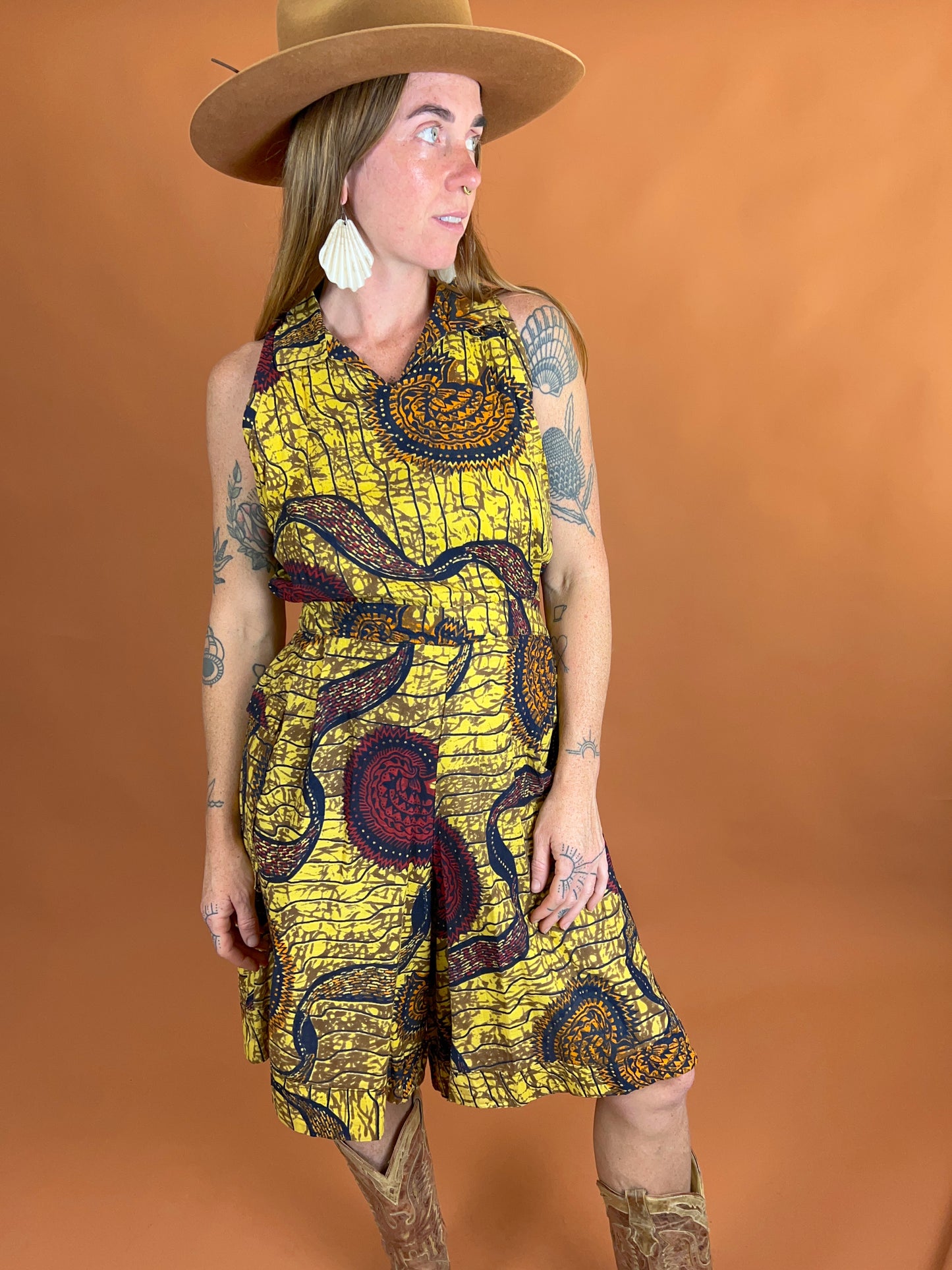 VINTAGE 70’s/80's Cotton Playsuit 8-10