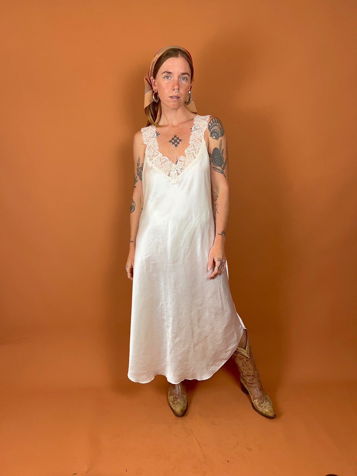VTG 80's Australian Lace Night Dress 12