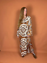 Load image into Gallery viewer, VTG 70&#39;s Printed Kaftan Maxi Dress 12-14