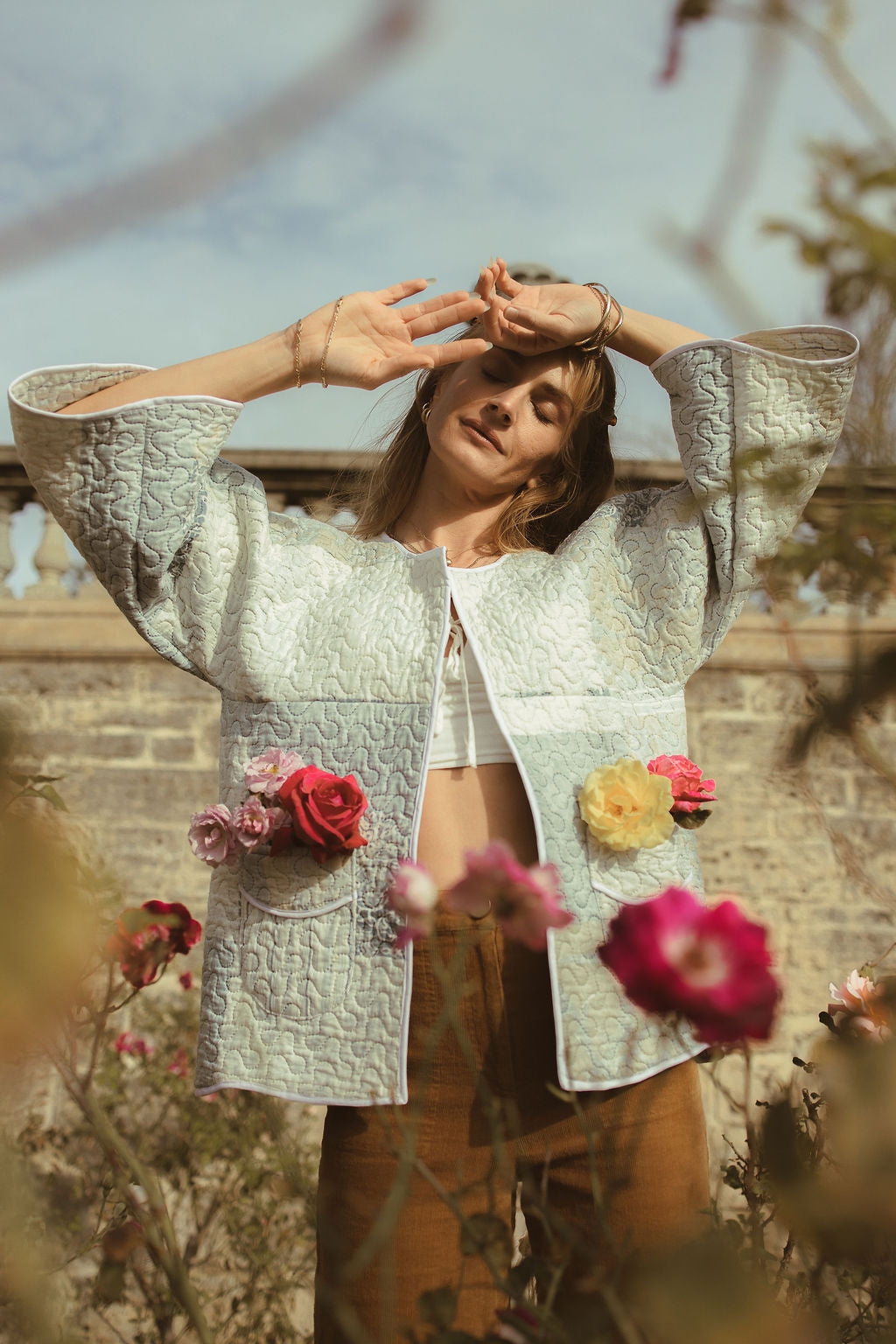 SECOND SHINE SLOW FASHION Up-cycled Quilt Jacket 8-10