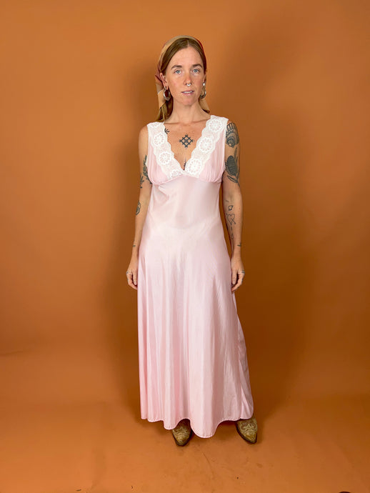 VTG 60's/70's Lace Night Dress 10-12