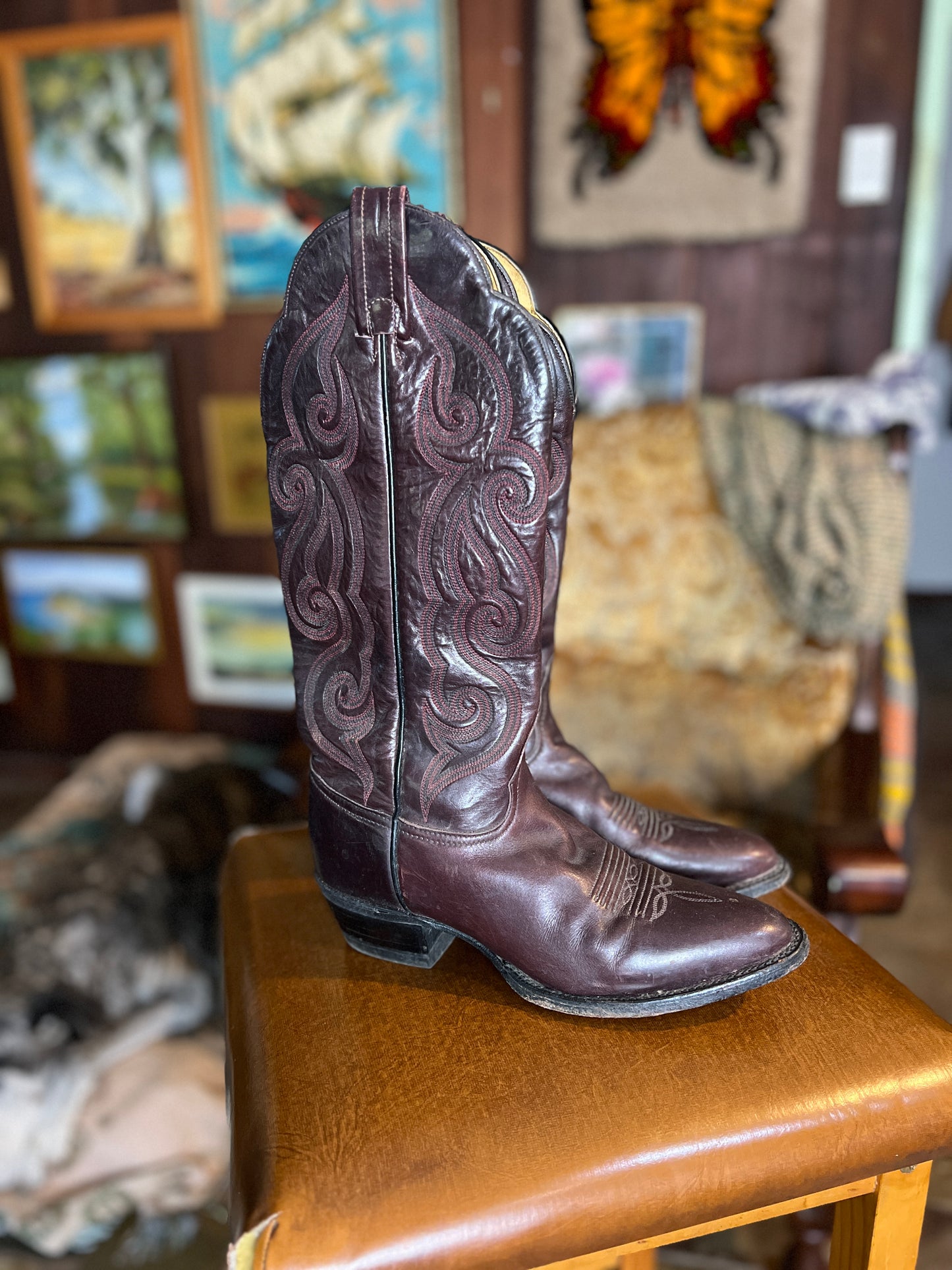 VINTAGE Cowboy Boots 7.5/38