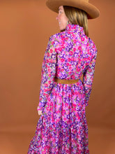 Load image into Gallery viewer, VTG 60&#39;s Handmade Prairie Floral Maxi Dress 8-10