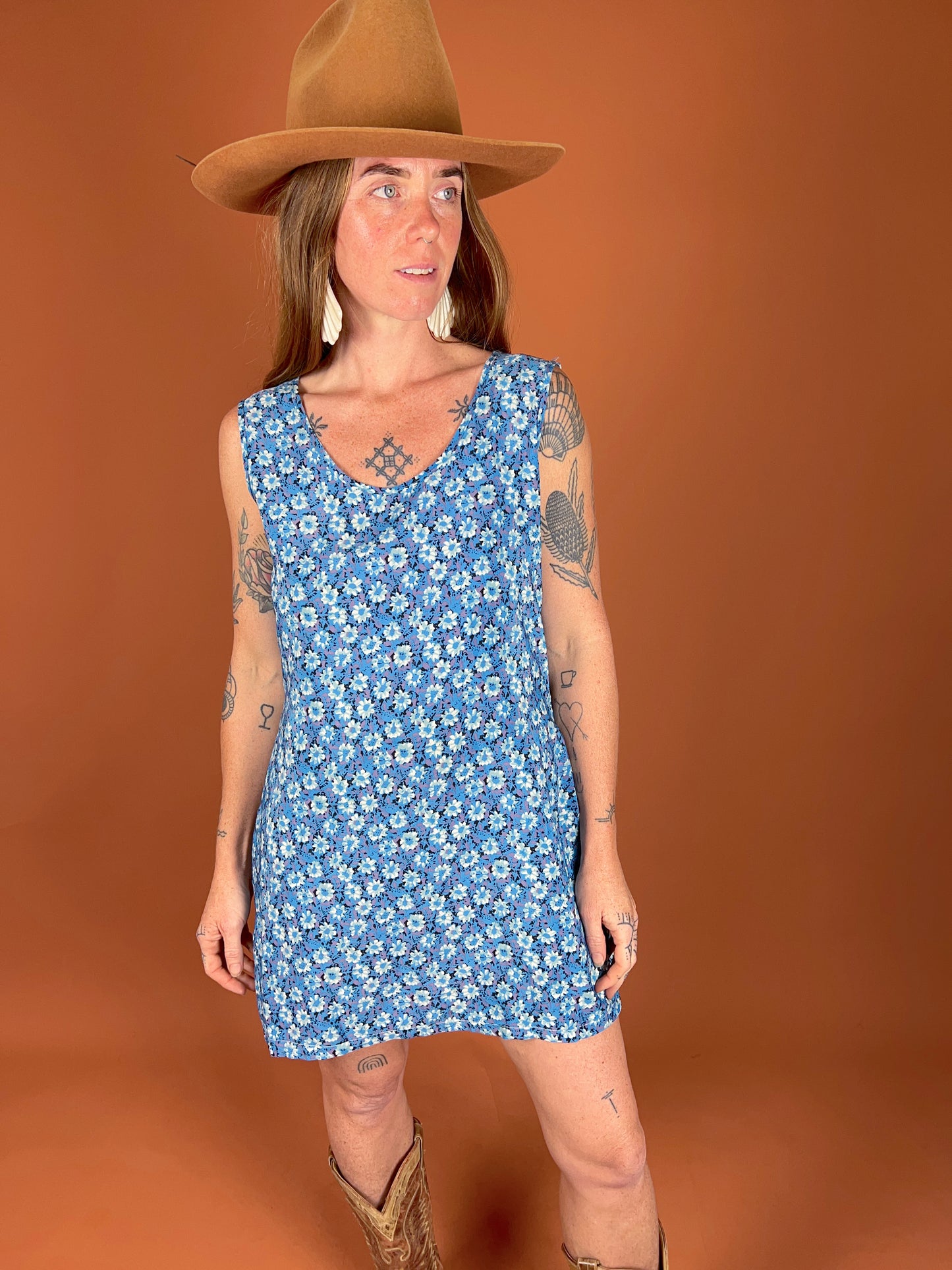 VINTAGE 90's Floral Mini Dress 12