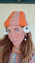 Load image into Gallery viewer, COFFEE MONEY Orange Stripe Cotton Crochet Beanie