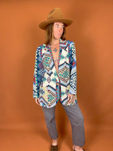 Load image into Gallery viewer, VTG 70&#39;s/80&#39;s Aztec Long Blazer Jacket 12-14