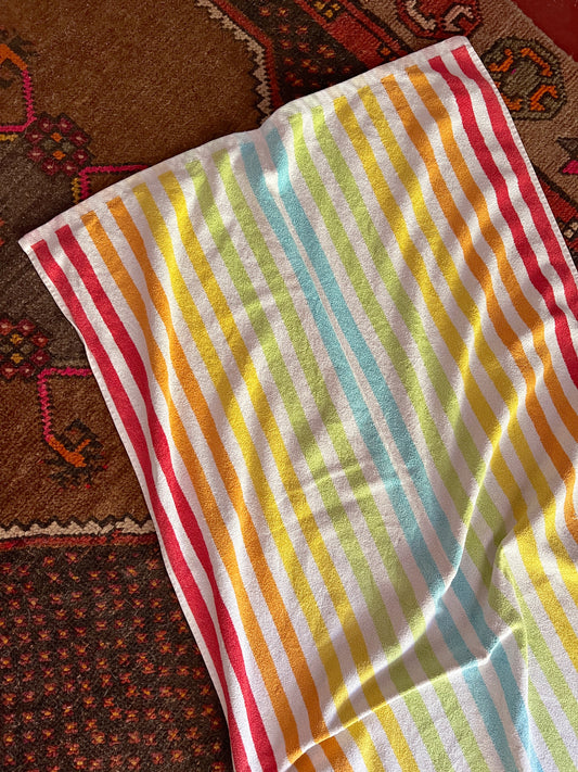 VINTAGE 70's Rainbow Stripe Towel