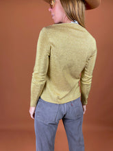 Load image into Gallery viewer, VTG 60&#39;s/70&#39;s Golden Lurex Shimmer Long Sleeve Top 8