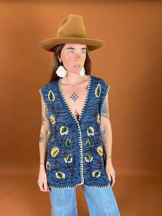VINTAGE 80's Cotton Knit Vest 16