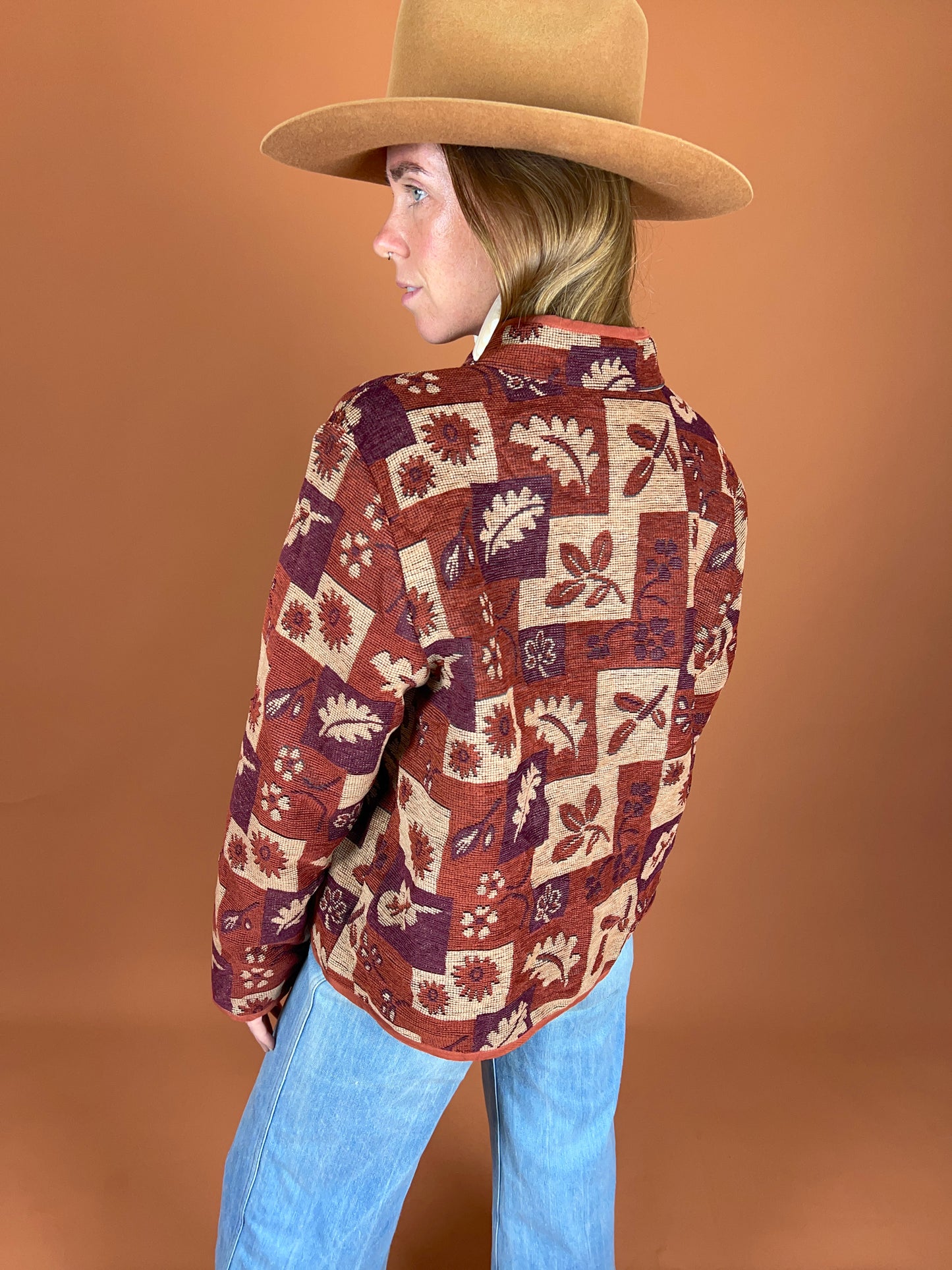 VINTAGE 80's Brocade Jacket 12-14