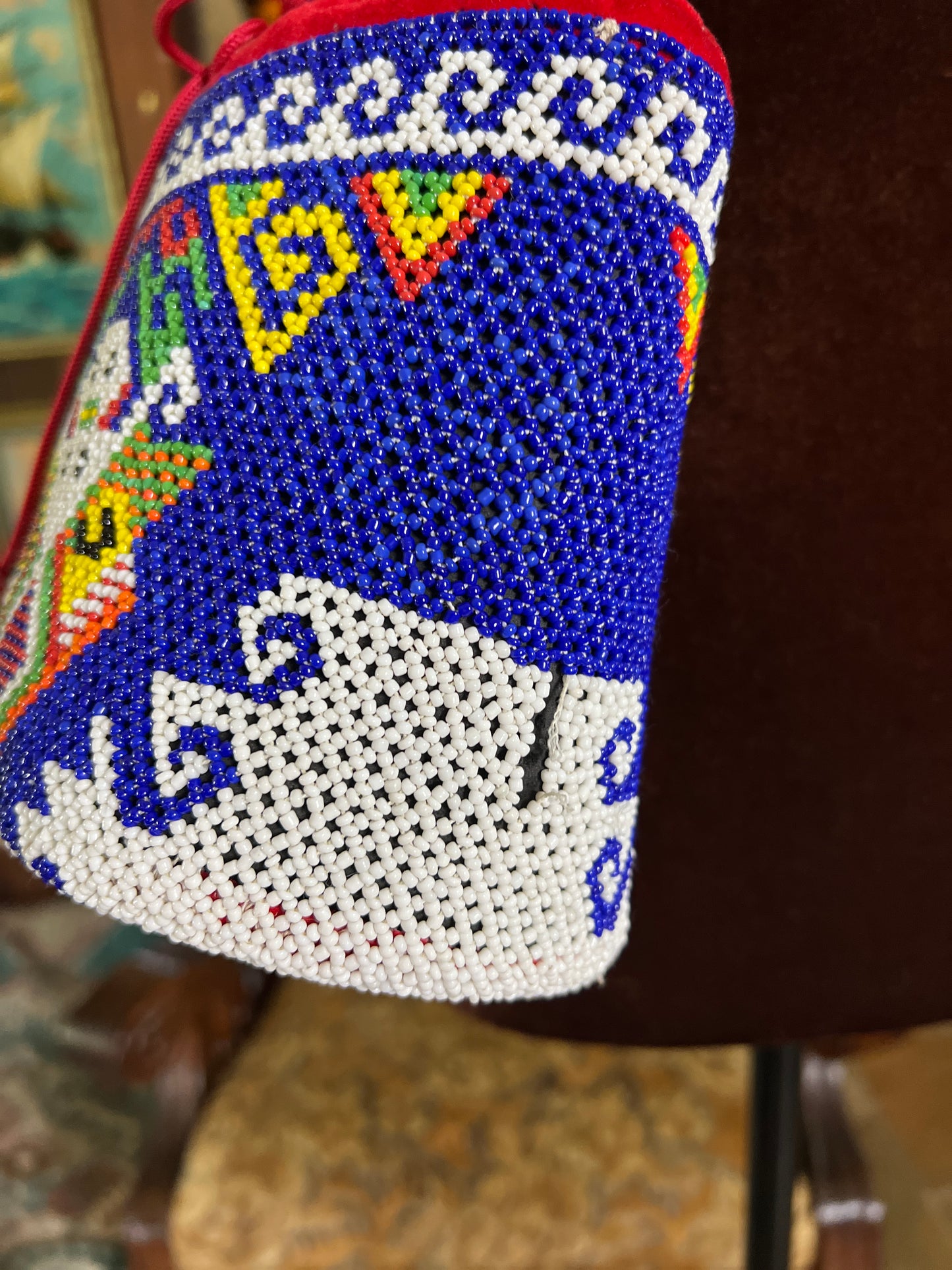 VINTAGE 80's/90's Moti Beaded & Velvet Bag
