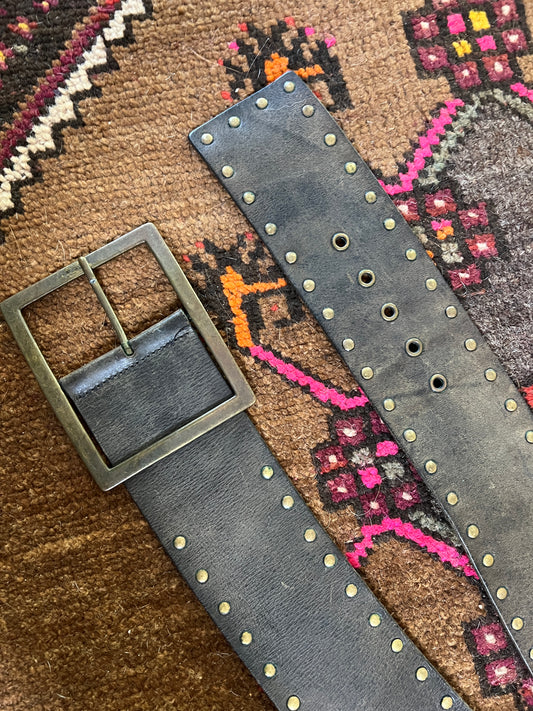 VINTAGE Y2K Chunky Studded Belt 14-16