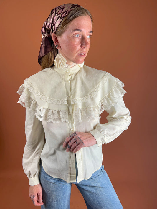 VINTAGE 50's/60's USA Made Lace Shirt 8-10
