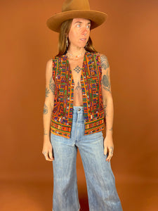 VTG 70's/80's Cotton Embroidered Vest 10