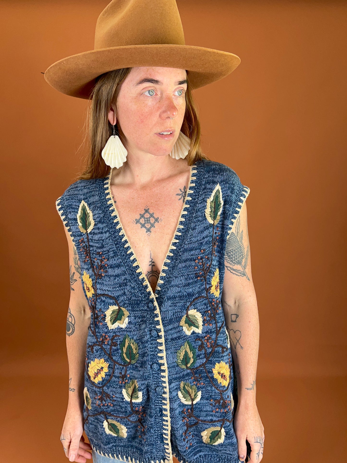VINTAGE 80's Cotton Knit Vest 16