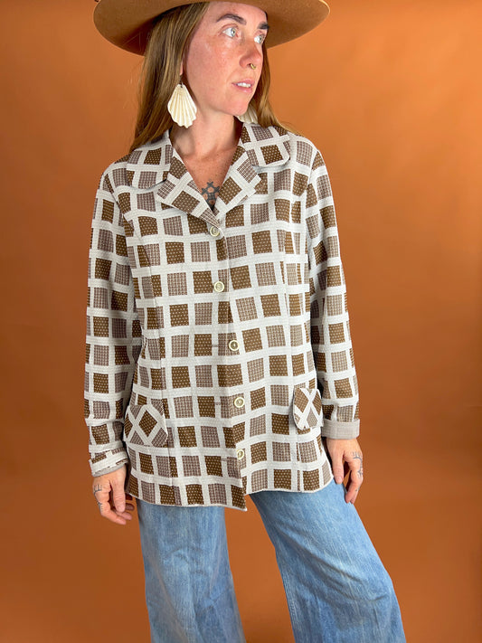 VINTAGE 60's Big Collared Shirt 14-16