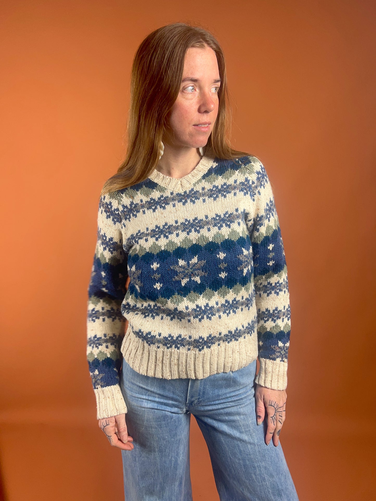 VTG 80’s Cotton Knit Jumper 8-10