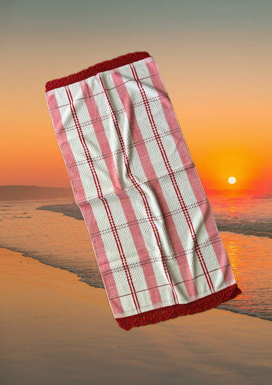 Vintage 60's Crochet Edge Towel