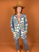 Load image into Gallery viewer, VTG 70&#39;s/80&#39;s Aztec Long Blazer Jacket 12-14