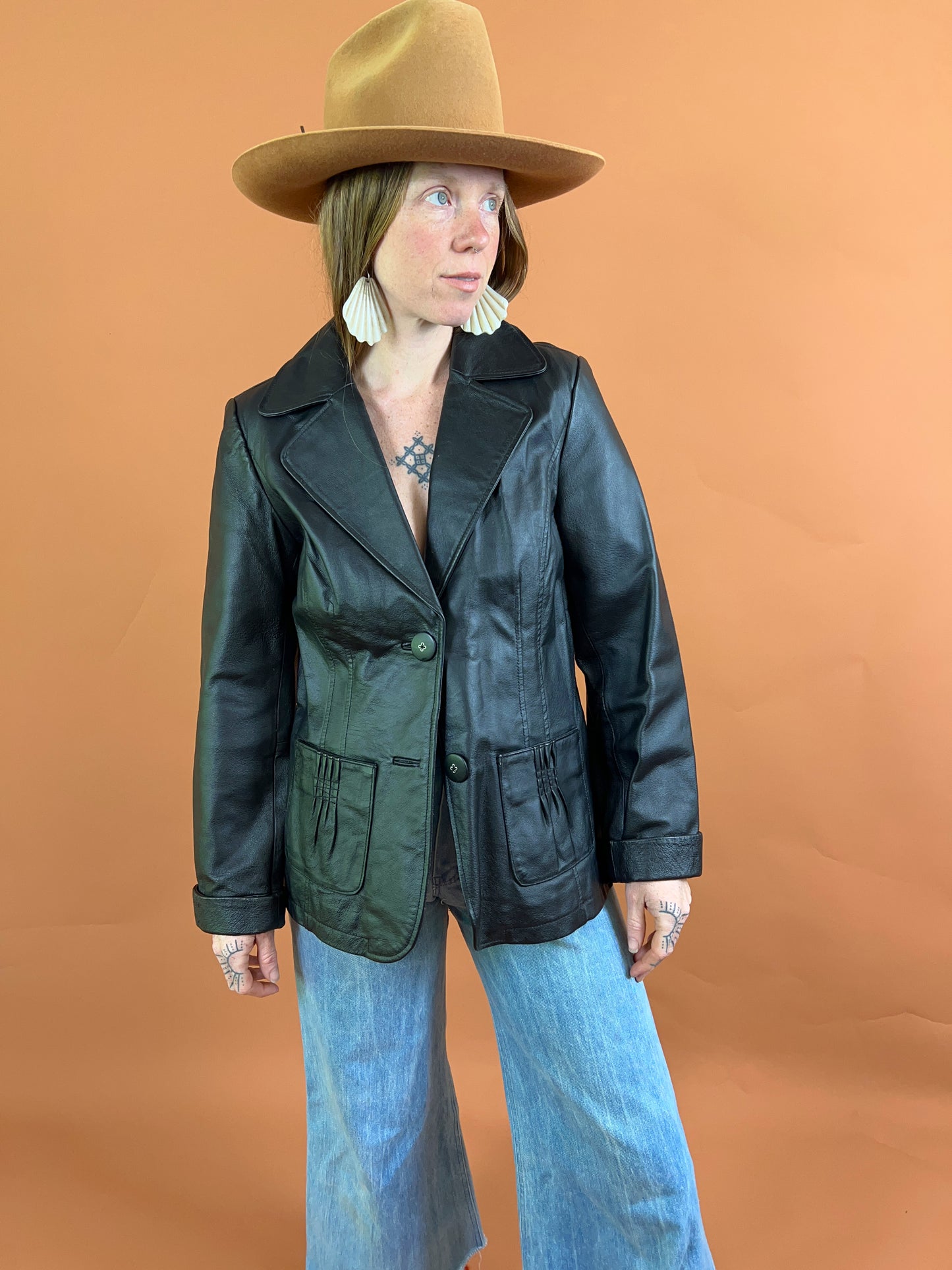 VINTAGE 90's Leather Jacket 8