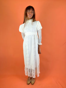 VTG Cotton Lace Dress 6