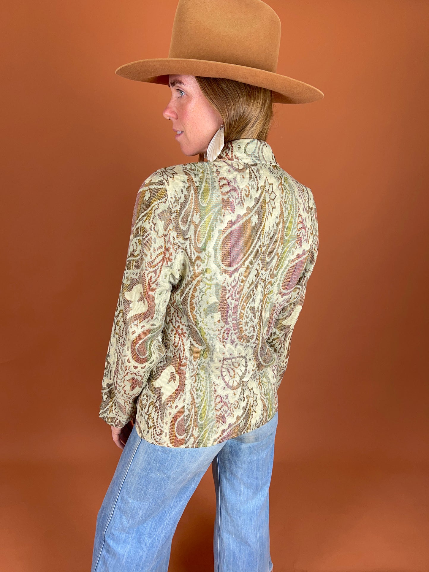 VINTAGE 70's Brocade Jacket 8-10