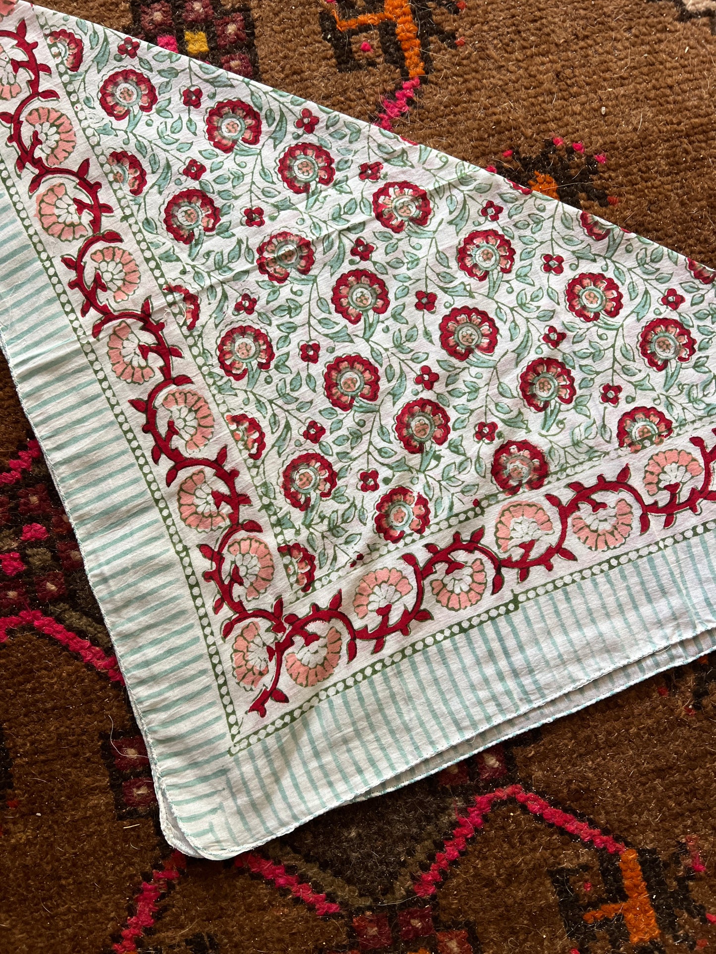 BOOTS ARE MY ROOTS Hand Dyed Cream Floral Bandana