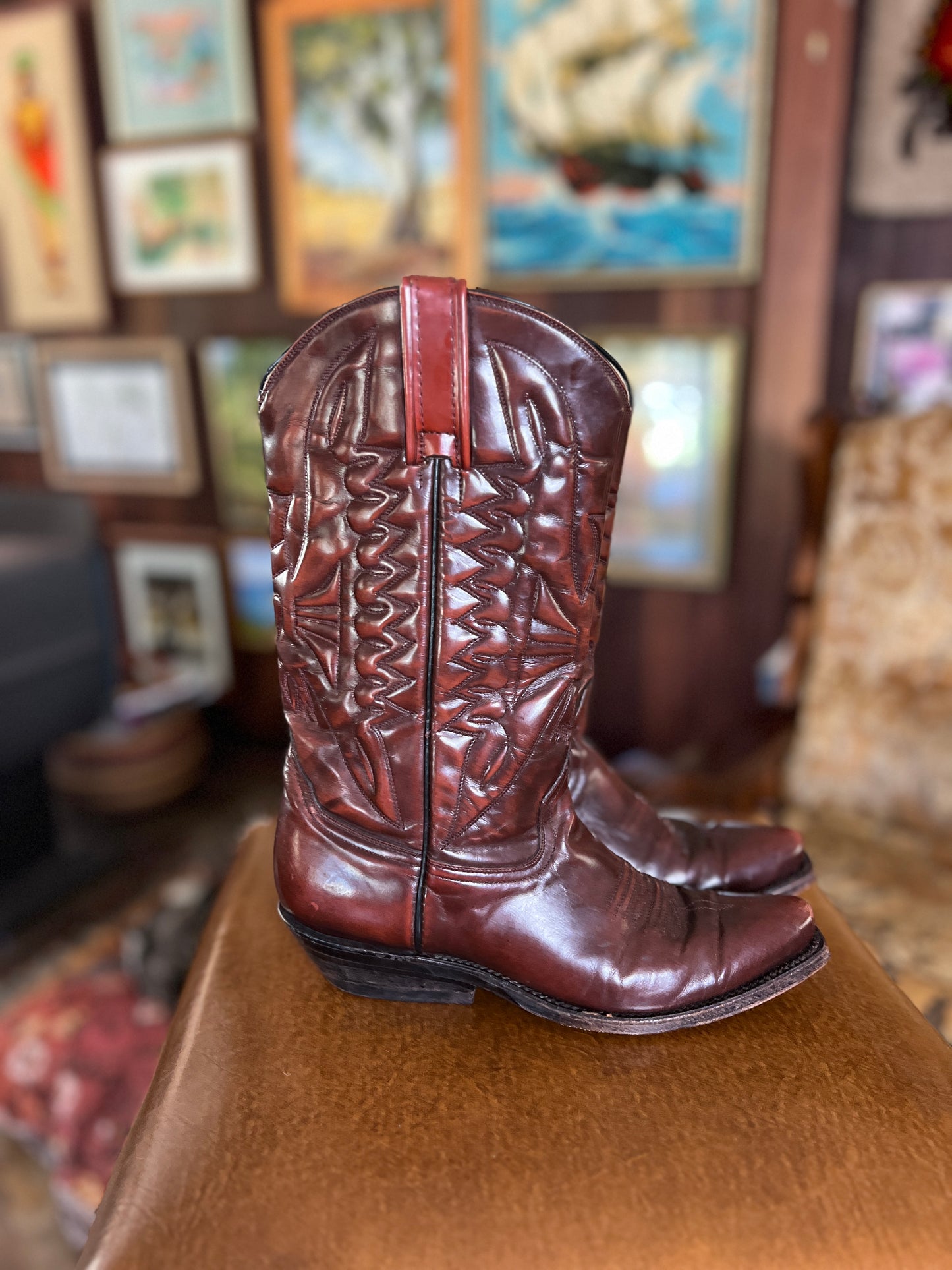 VINTAGE 80's Cowboy Boots 5.5/36