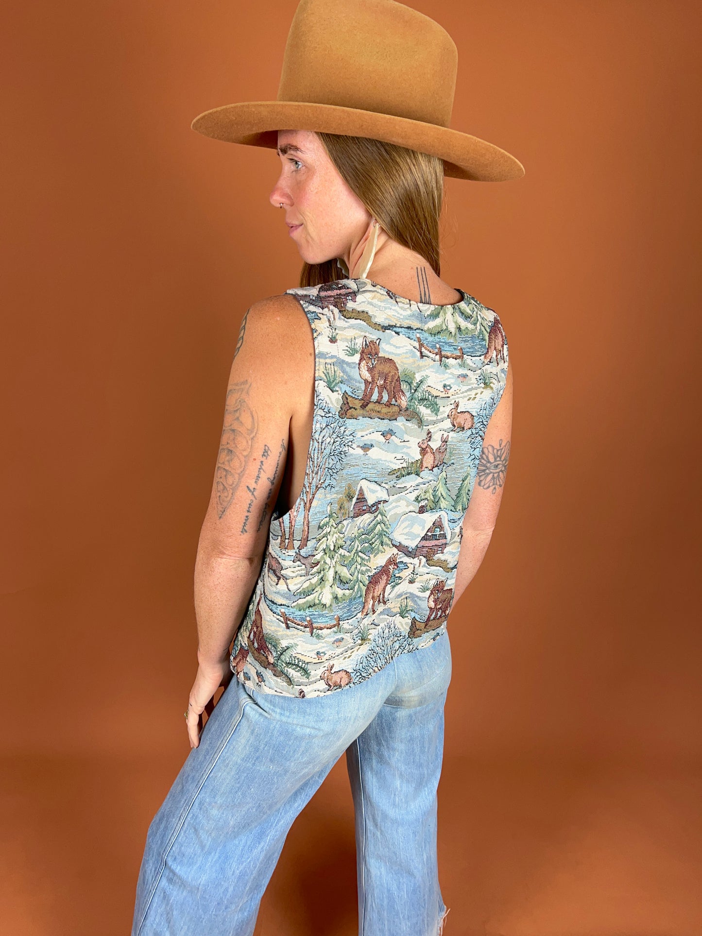 VINTAGE 70's Brocade Vest 16