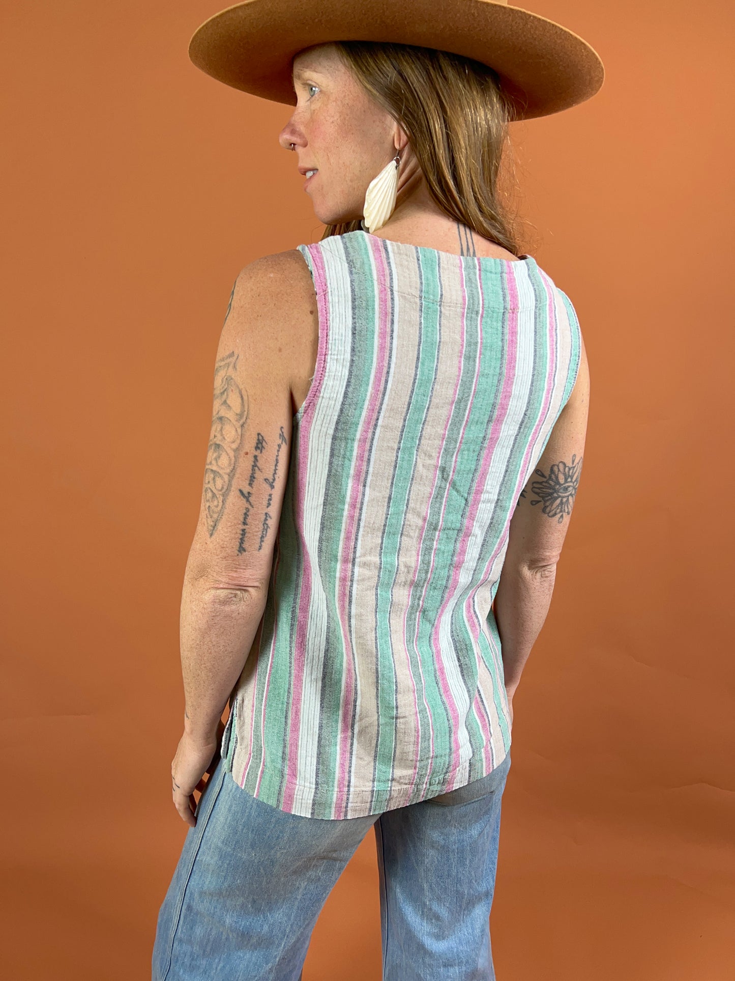 VINTAGE Y2K Stripe Blouse 6-8