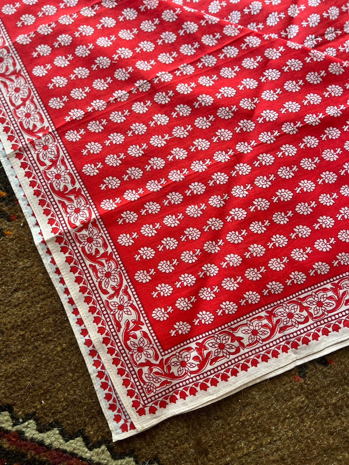 BOOTS ARE MY ROOTS Red Floral Hand Dyed Bandanas