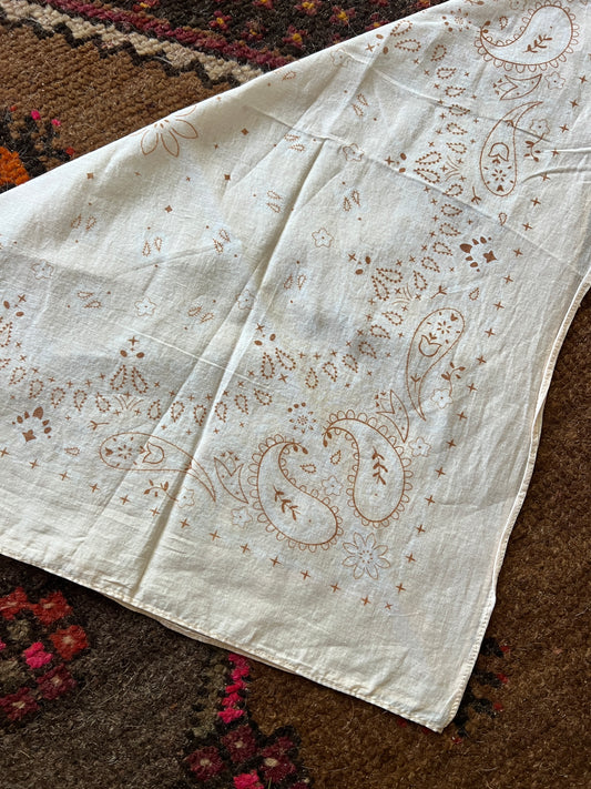 BOOTS ARE MY ROOTS Hand Dyed Cream Bandana