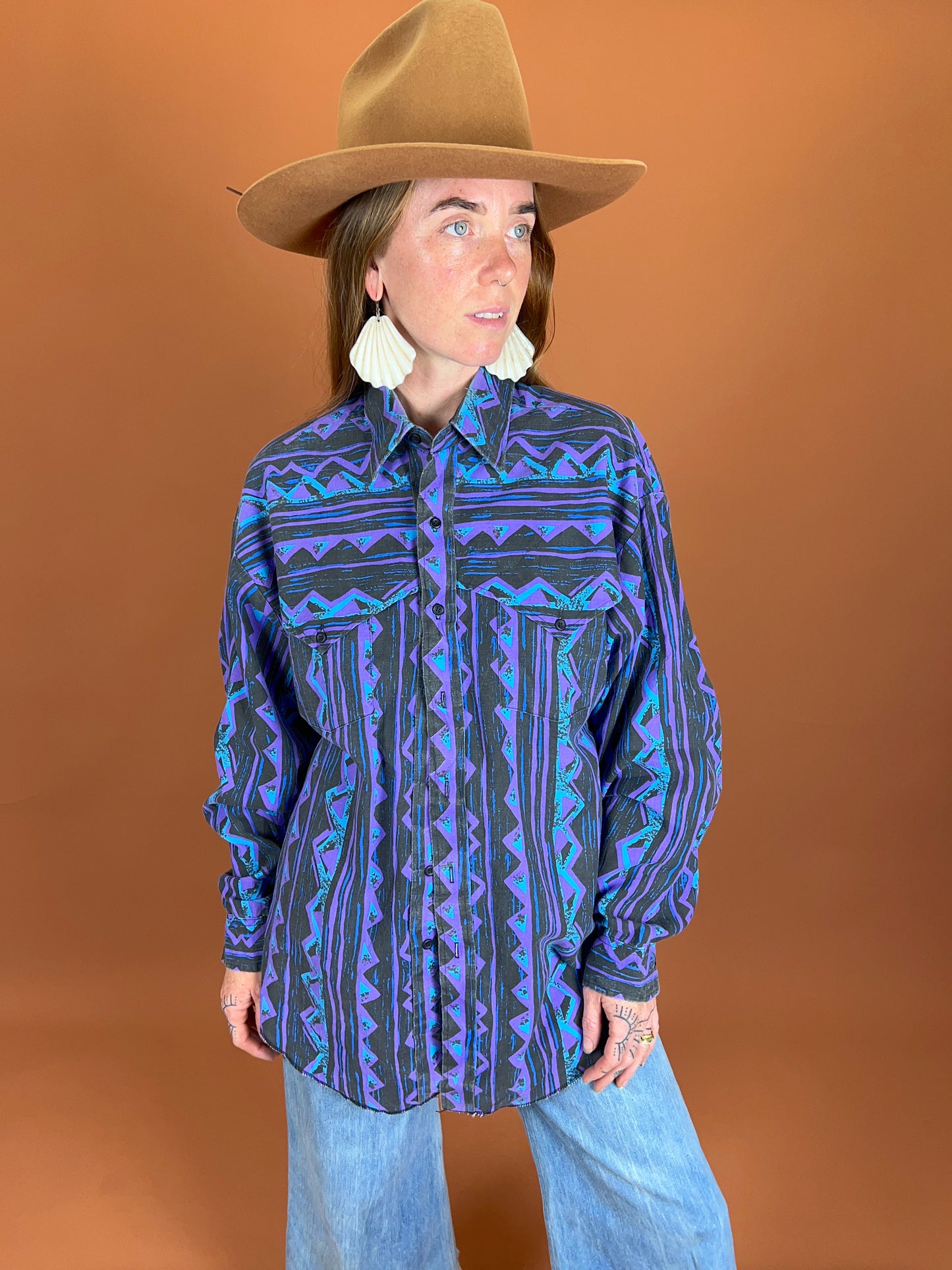 Vintage 70's Aztec Shirt 14-16
