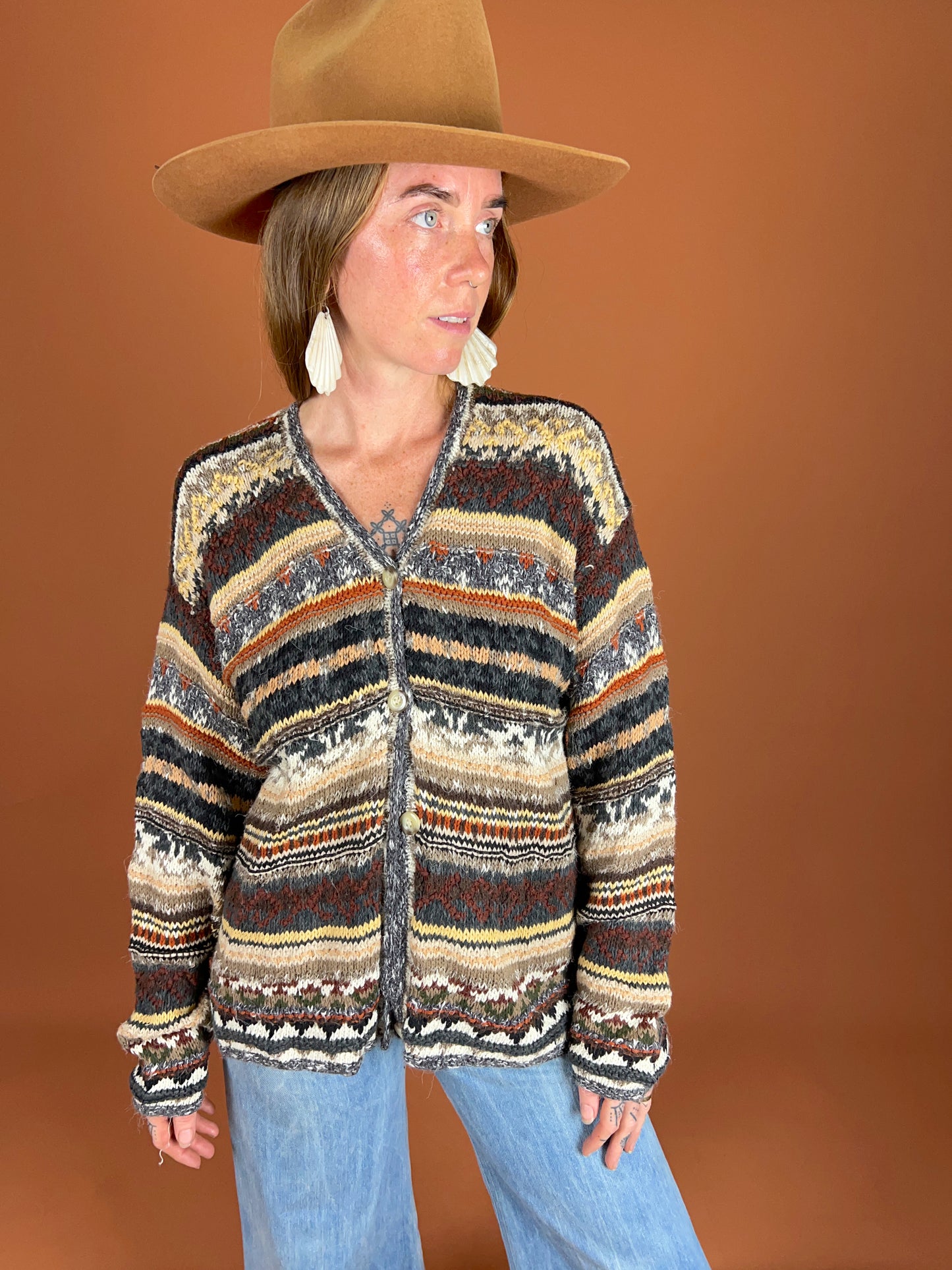 VINTAGE 80's Knit Cardigan 12