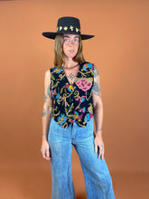 Load image into Gallery viewer, VTG 70&#39;s/80&#39;s Cotton Embroidered Vest 8-10