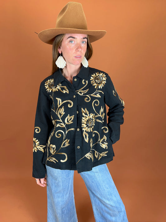 VINTAGE 80's Denim Jacket 12-14