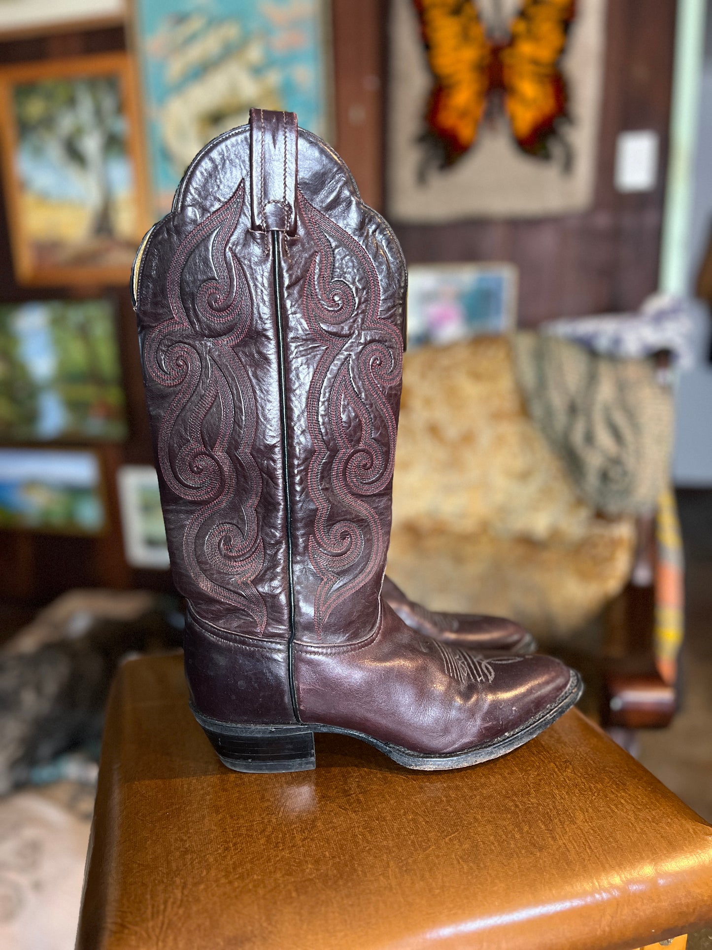 VINTAGE Cowboy Boots 7.5/38