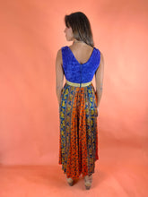 Load image into Gallery viewer, VTG 70&#39;s Velvet Paisley Palazzo Jumpsuit 10