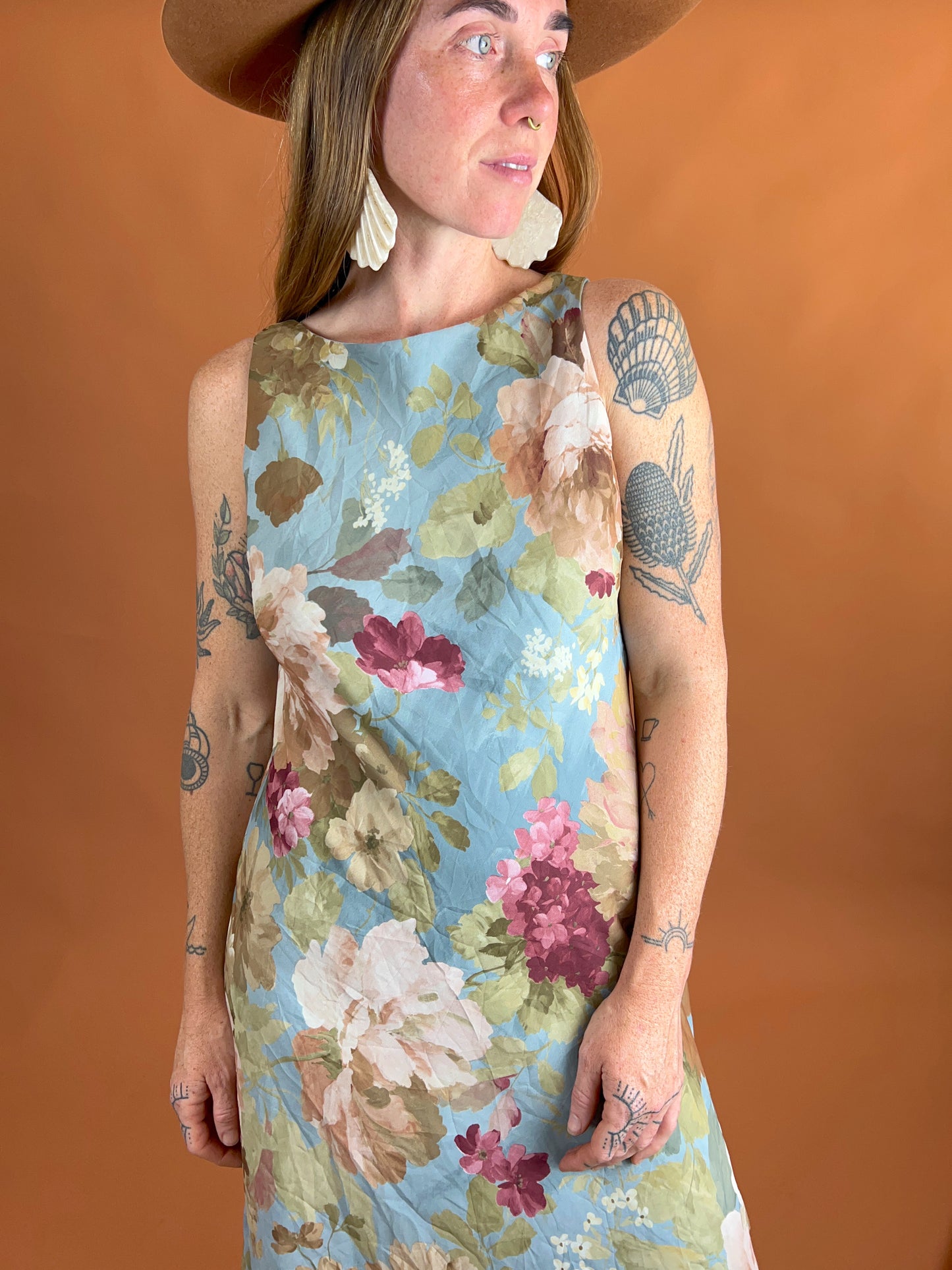 VINTAGE 70’s Floral Maxi Dress 10-14