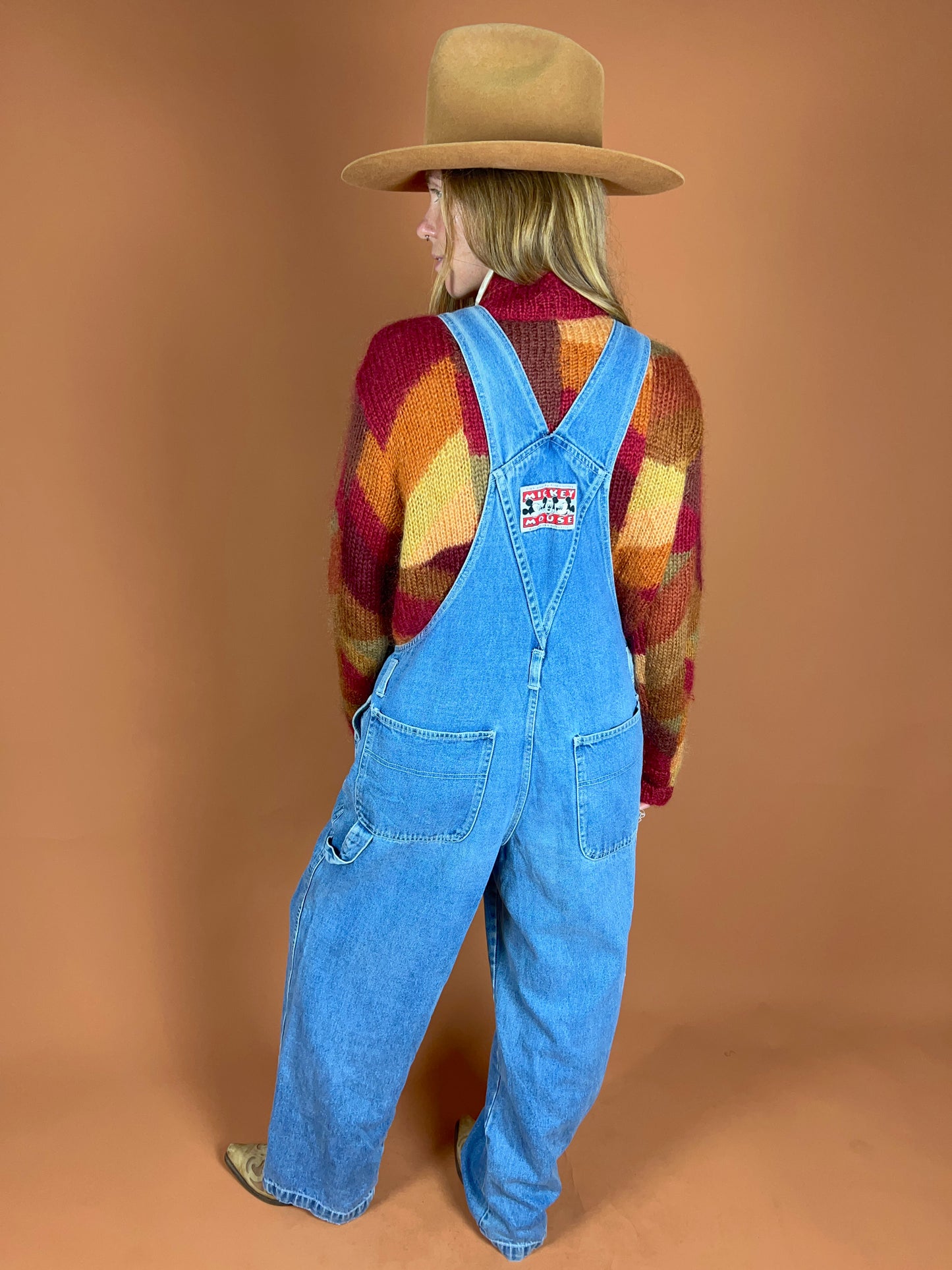VINTAGE 80's Mickey Mouse Denim Overalls 16